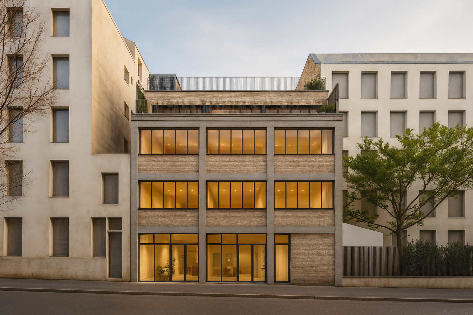 Réhabilitation et surélévation d'un immeuble de bureau à Paris 17e