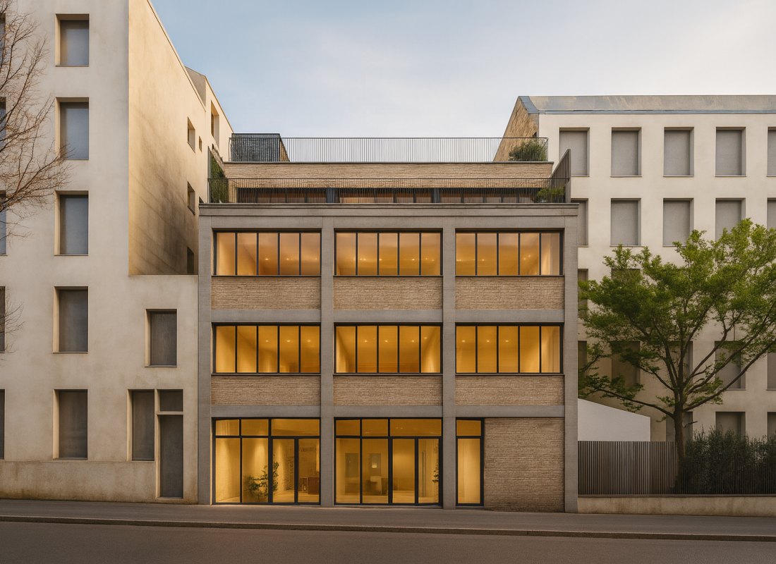 Réhabilitation et surélévation d'un immeuble de bureau à Paris 17e