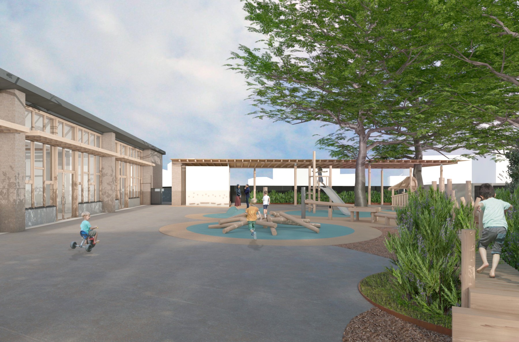 Cour Oasis de l'école maternelle Charles Perrault - Viry-Chatillon – photo 2