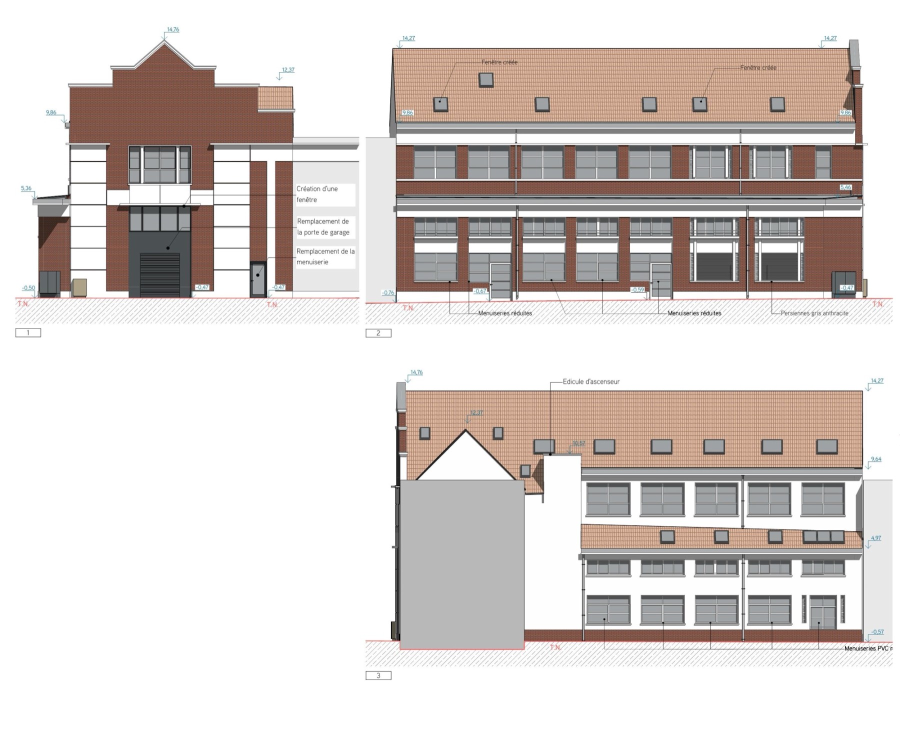 Façades du projet