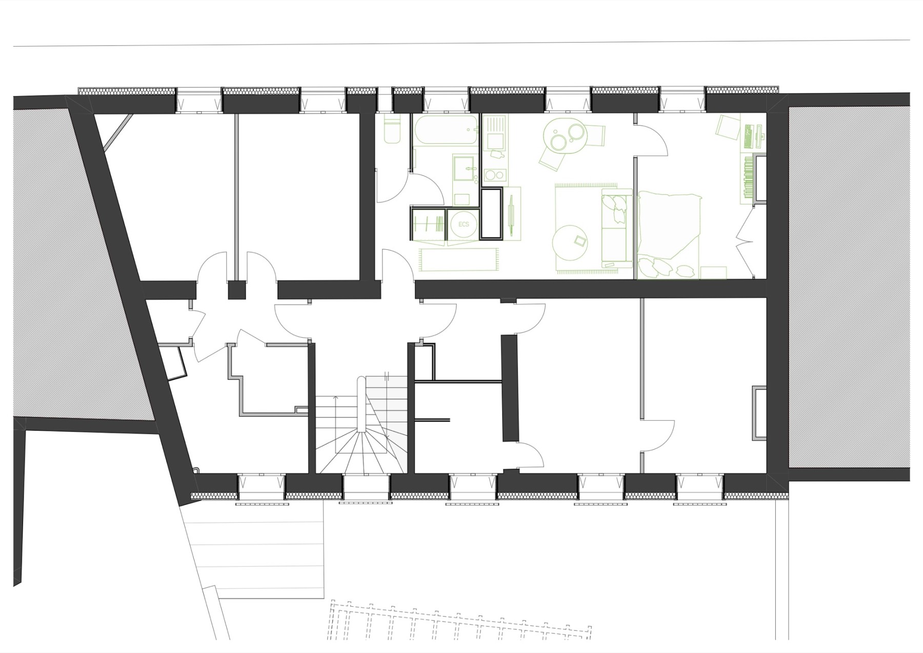 Plan d'un étage courant, projet