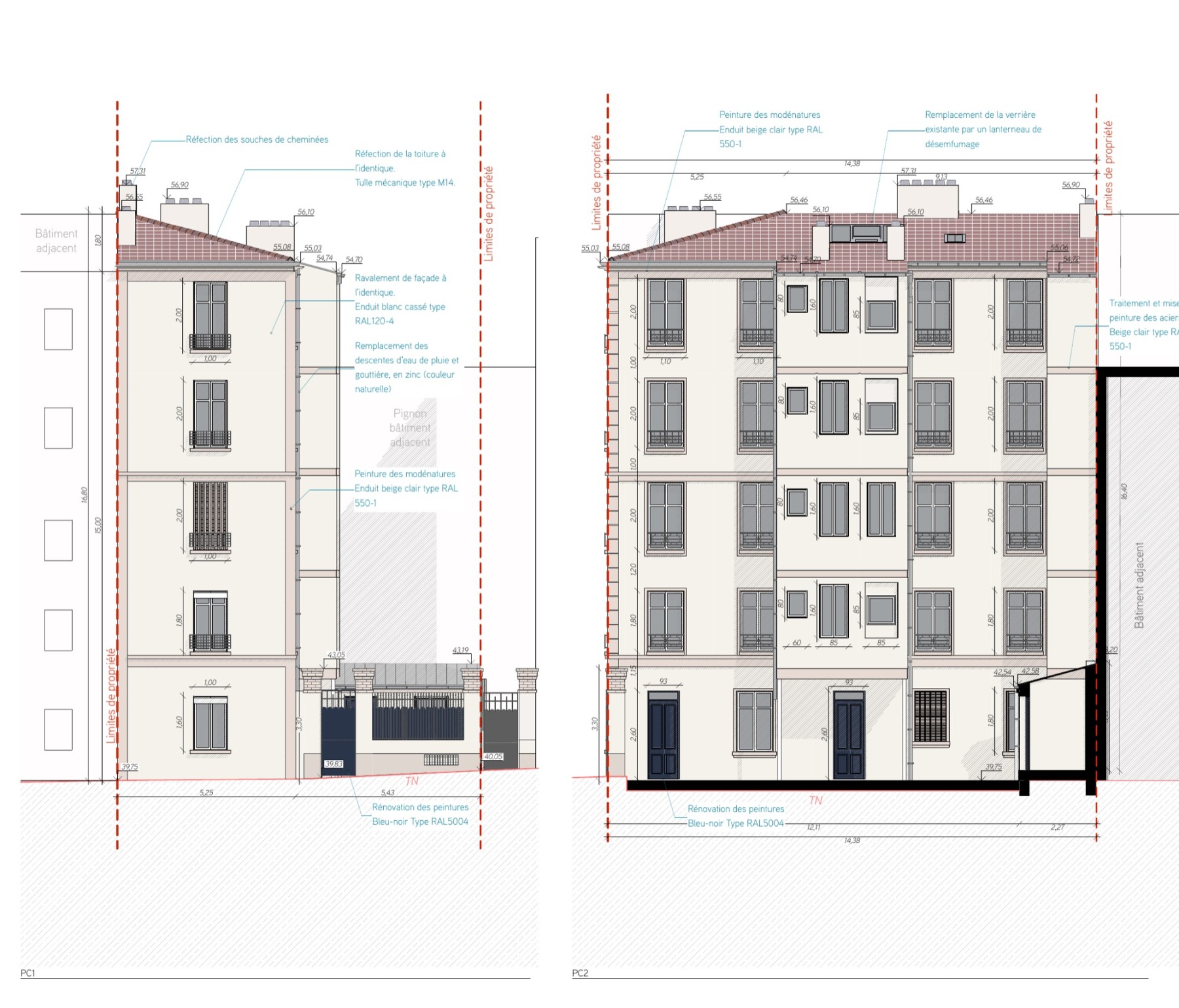 Façades, projet (déclaration préalable)