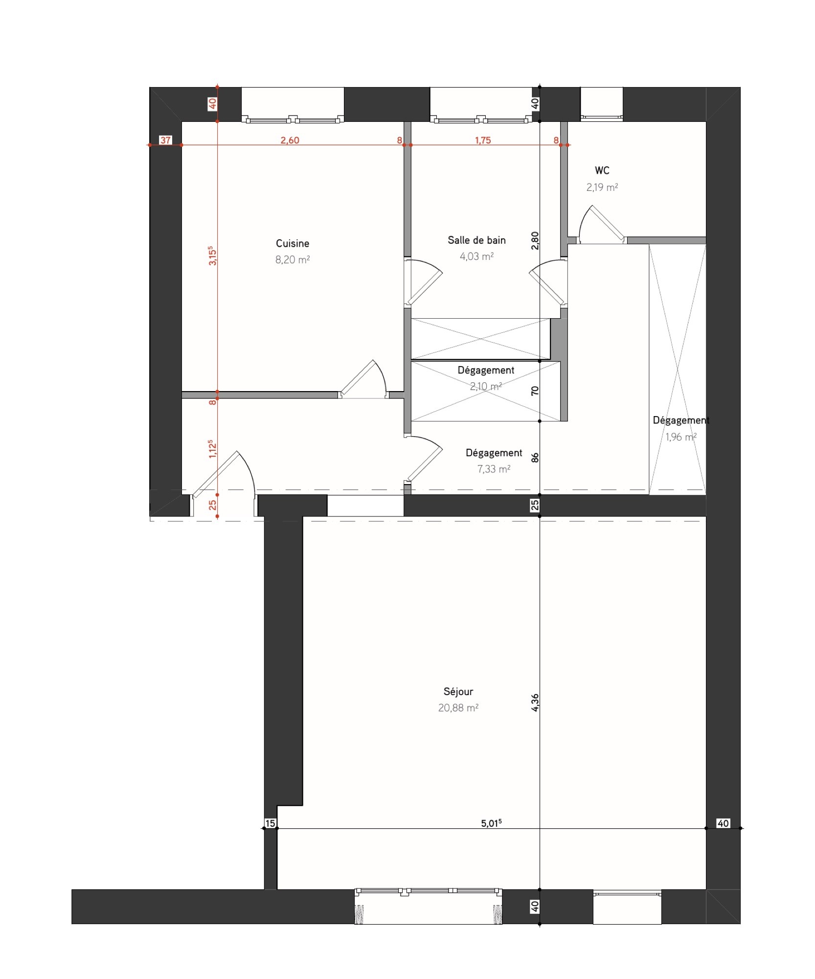 Relevé d'un logement type (phase diagnostic)