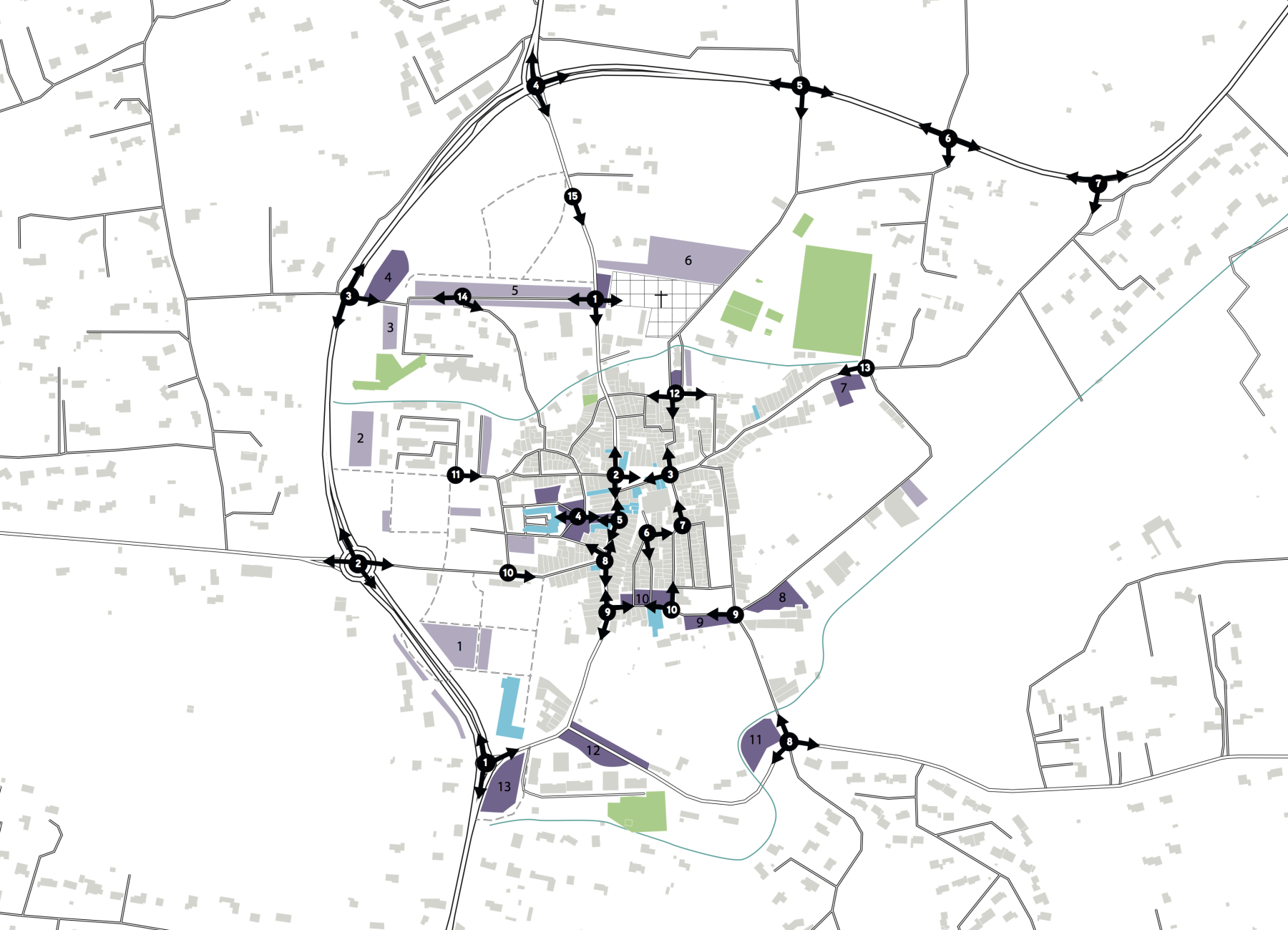 Schéma de signalisation et de signalétique à Le Val