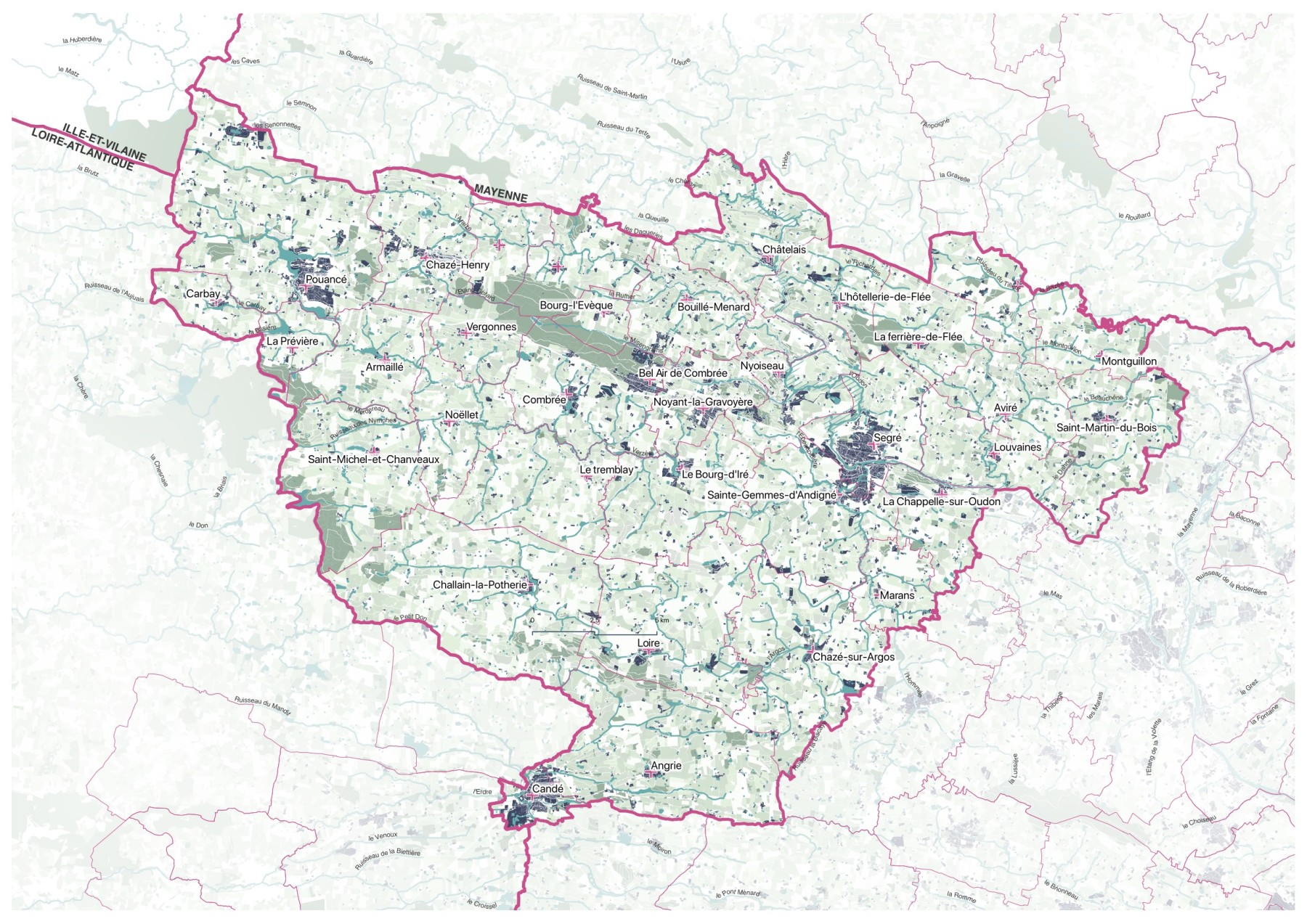 Plan de paysage Anjou Bleu