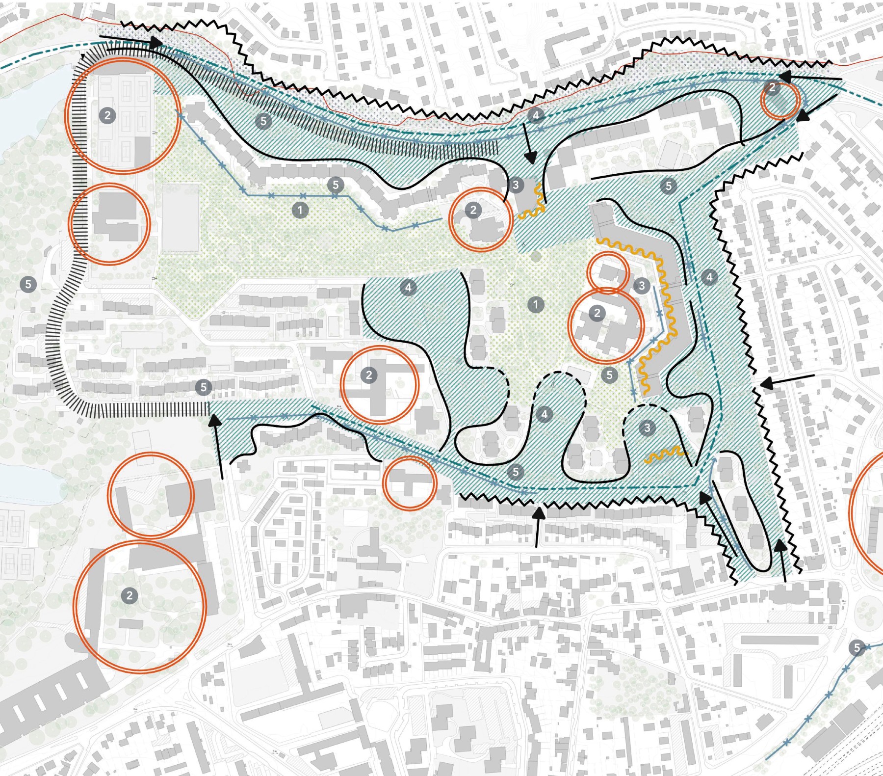 Étude de renouveau du quartier Villaine à Massy – dessin 2