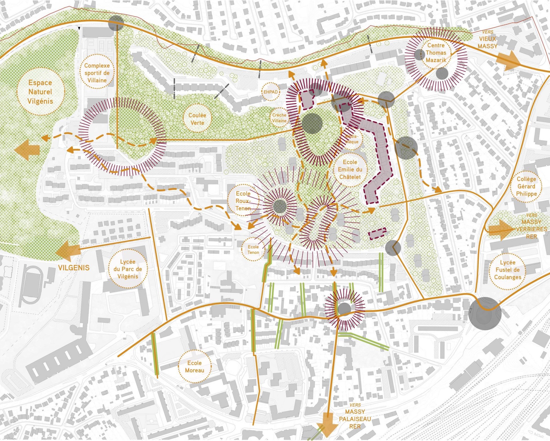Étude de renouveau du quartier Villaine à Massy – dessin 1